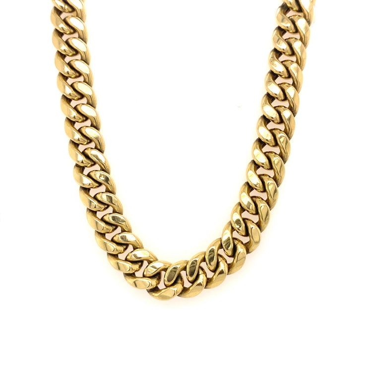 8.9MM Curb Chain 10K Yellow Gold 26"
