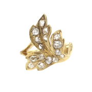 22K Yellow Gold 2.00 Cttw Rose-Cut Diamond Fashion Estate Ring