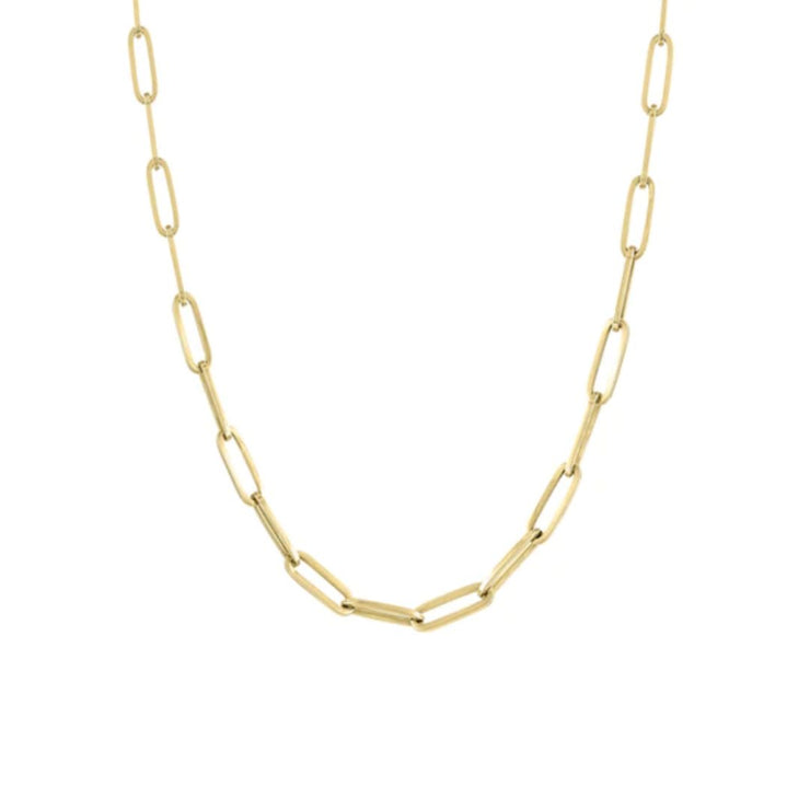 14K Yellow Gold 18" Paperclip Chain by My Story Jewelry