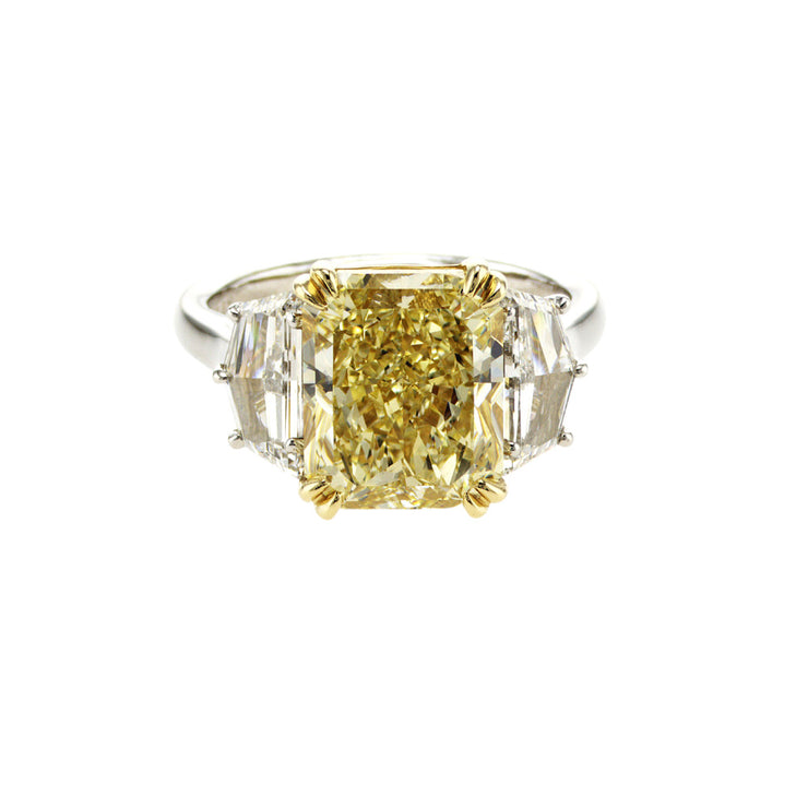 Yellow Gold Fancy Yellow Radiant Ring