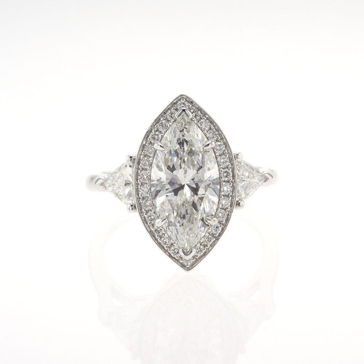 Marquise Diamond Three-Stone Ring