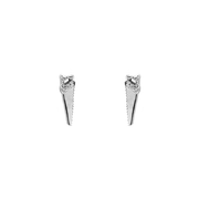 Sterling Silver 0.03 CT CT Diamond Pavé Stud Earrings "She Came, She Saw, She Conquered" by Pavé the Way Jewelry