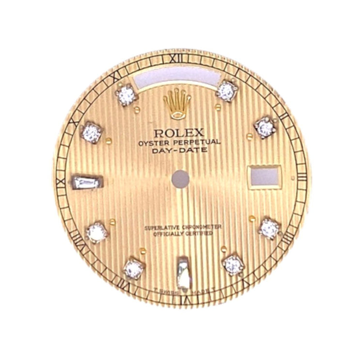 Pre-Owned Rolex Gold Watch Dial with Diamonds