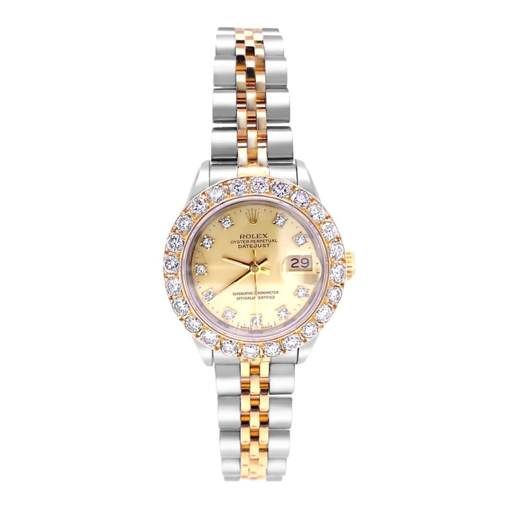 Pre-Owned Rolex Ladies Two-Tone Diamond Face Watch