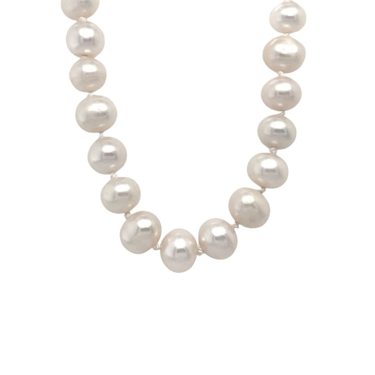 White Gold Pearl 51" Estate Necklace