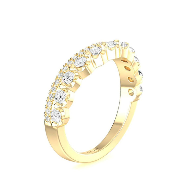 14K Yellow Gold 0.70 CT Diamond Stackable Band