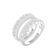 14K White Gold 0.68 CT Diamond Stackable Band