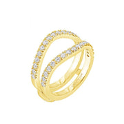 14K Yellow Gold 0.60 CT Diamond Prong Set Ring Enhancer