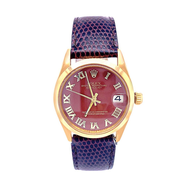 Pre - Owned Rolex 31MM Brown Watch with Leather Strap - The Diamond Factory