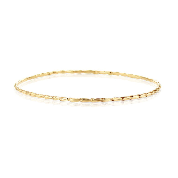 Thin Bangle Bracelet in 18K Rose Gold - The Diamond Factory